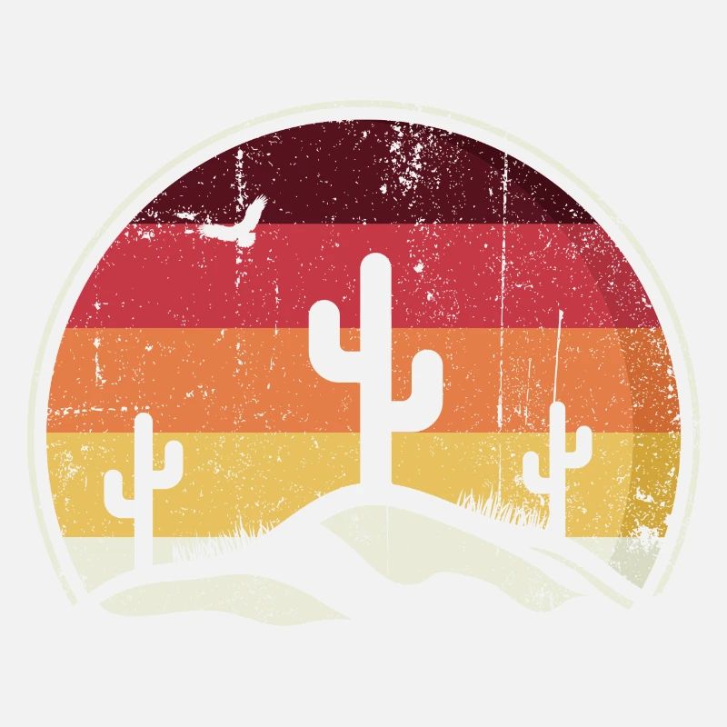 Desert Sunset Cacti Circle