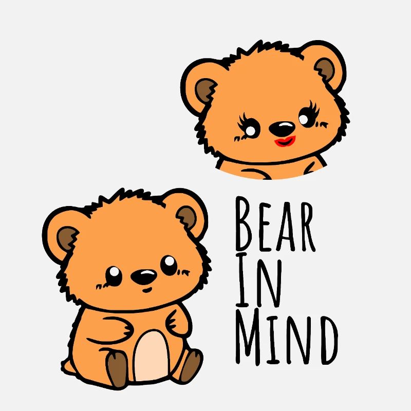 L’ours mignon pense à sa douce copine !