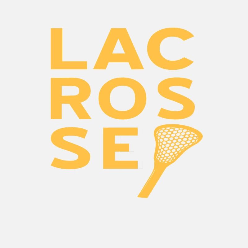 Bold Lacrosse Typography Grid Stick Player Fan