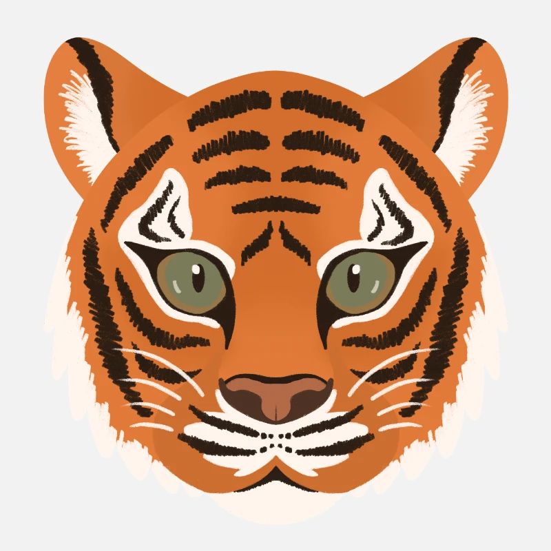 Tiger Head Graphic for Apparel