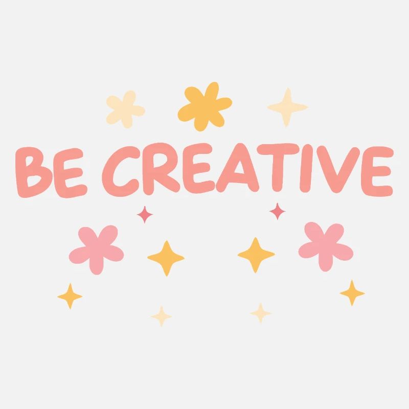 Be Creative - Pastel Doodle Typo