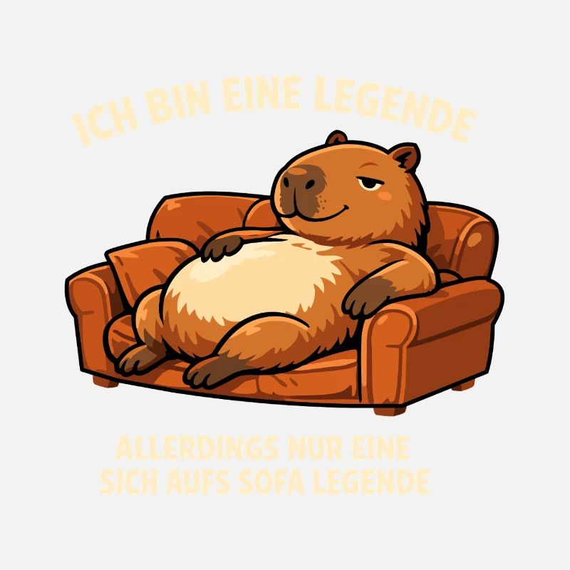 Sofa legend: relaxed capybara