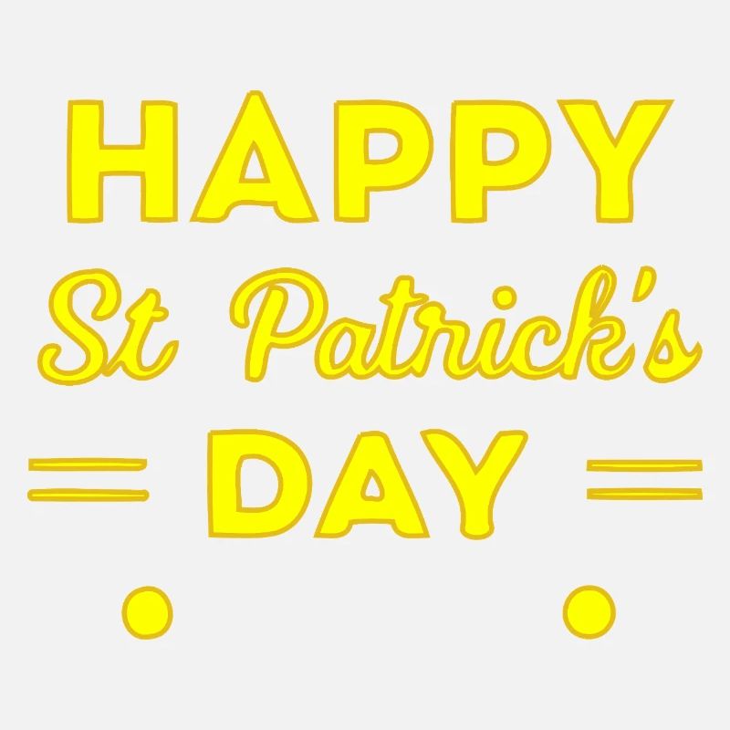 St. Patrick's Day Neon Yellow Happy Day