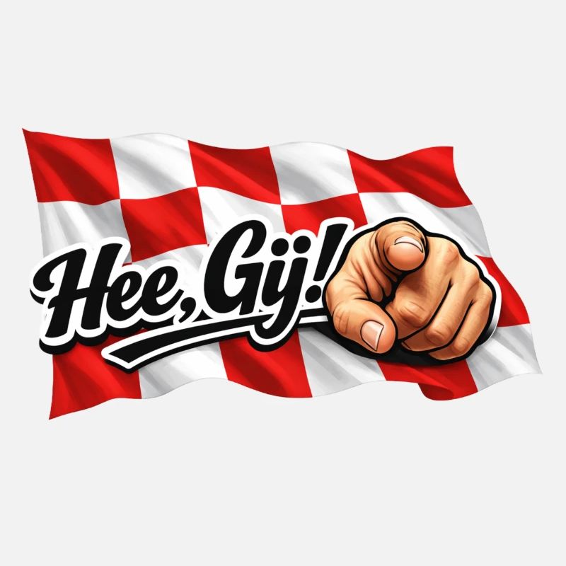 Hey Thou, Brabant flag with text and hand