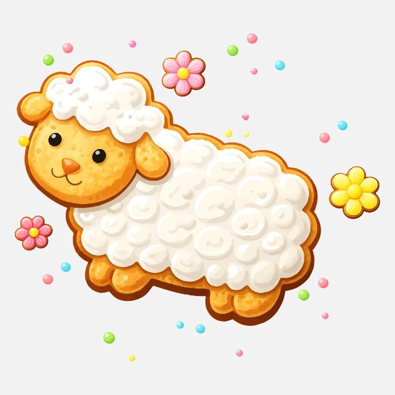 Agneau mignon comme illustration de biscuit décoré
