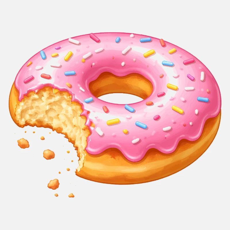 Donut avec morsure – Conception de dessert sucré