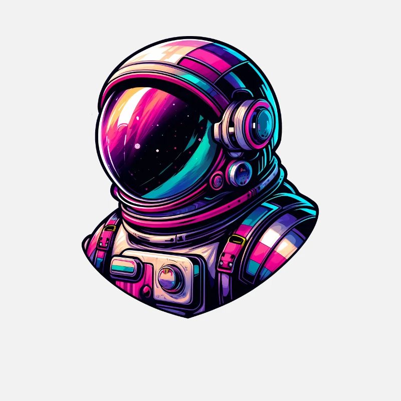 Colorful Astronaut Space
