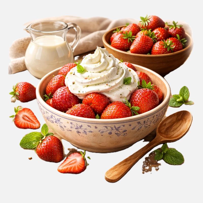 Fraises à la crème