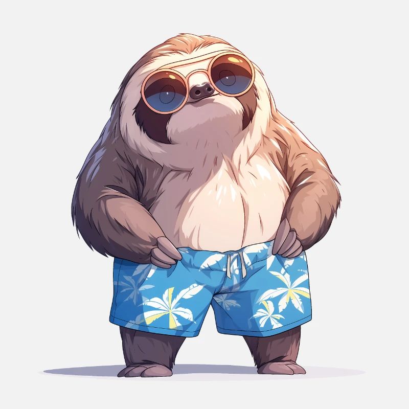 Relaxed sloth in summer look