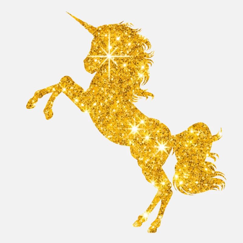 Goldenes Einhorn Mädchen Pferd Reiterin Geschenk