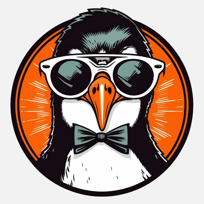 Penguin with sunglasses, Antarctic bird
