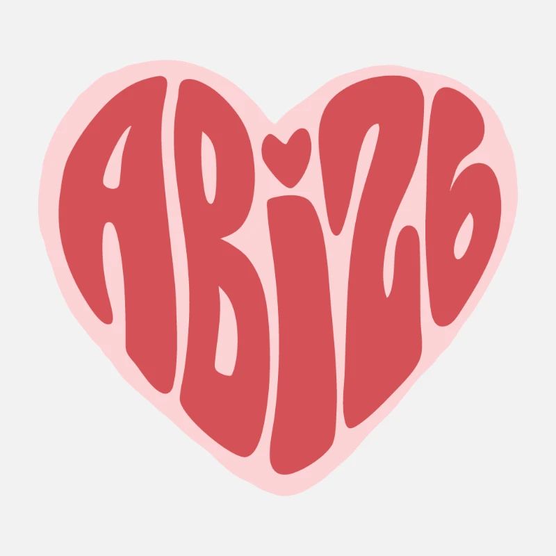 ABG Heart Typography in Pink