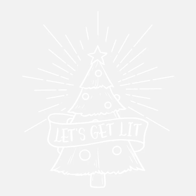 lets get lit christmas tree funny holiday gift