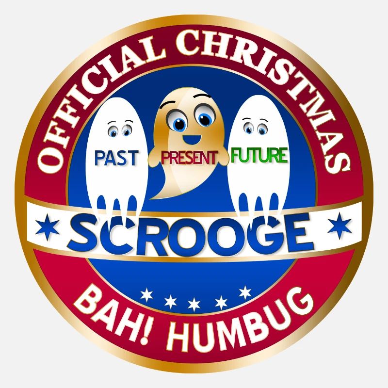Scrooge Past Present Future Badge
