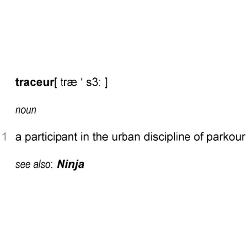 Traceur dictionary see also ninja - Herre-T-shirt