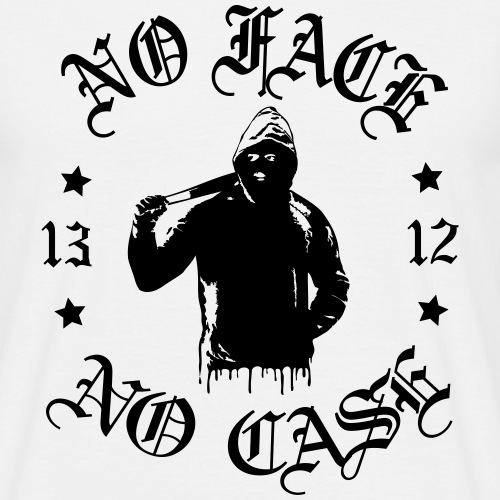 No Face, No Case - iso printti - Miesten t-paita