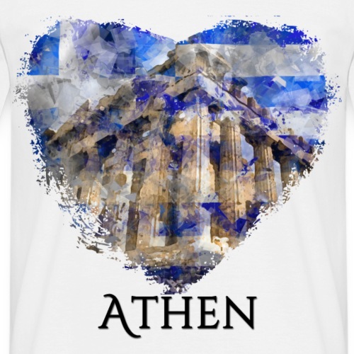 My heART beats for Athen - Männer T-Shirt