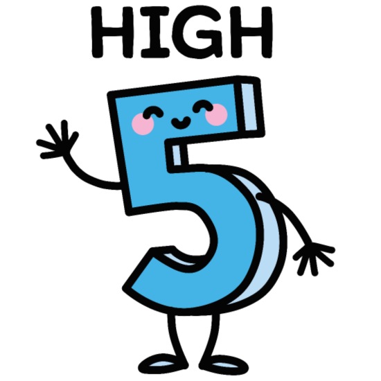 High 5 - número de cumpleaños de dibujos animados de cinco años de edad'  Camiseta hombre | Spreadshirt