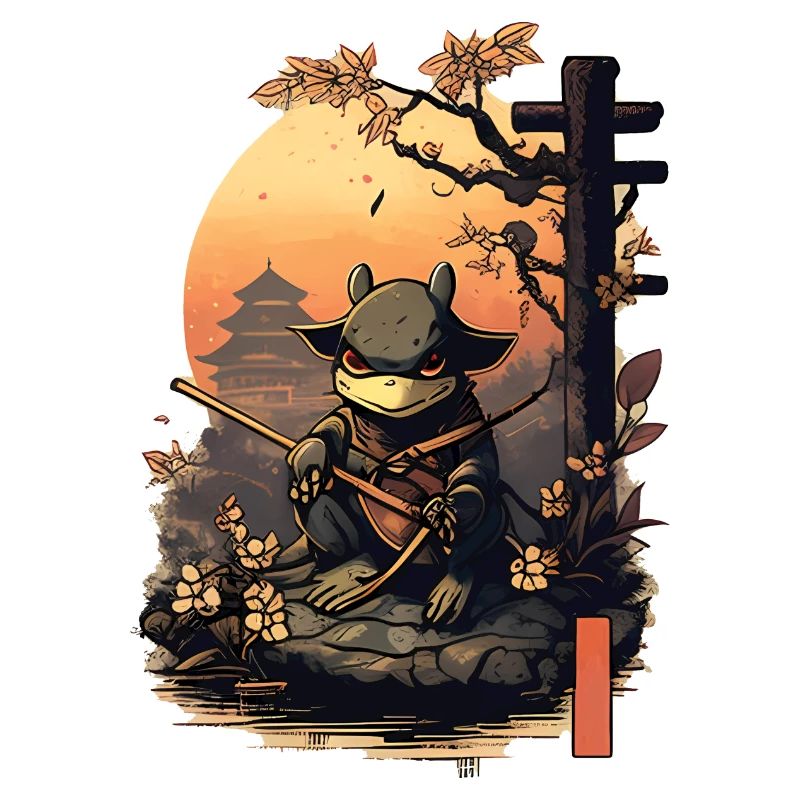 Samurai Frosch Katana Japanische