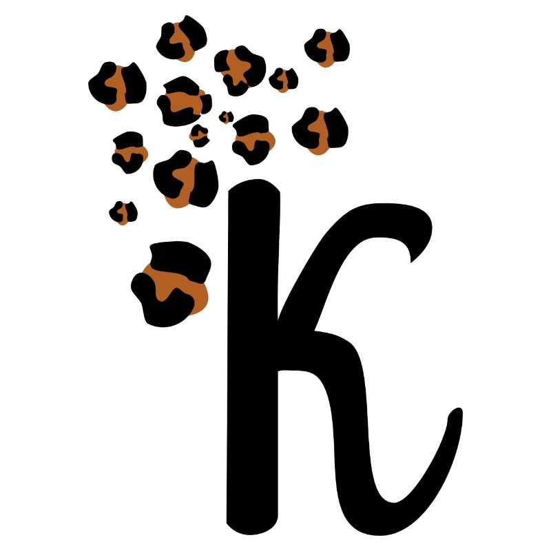 Letter k leopard patterns