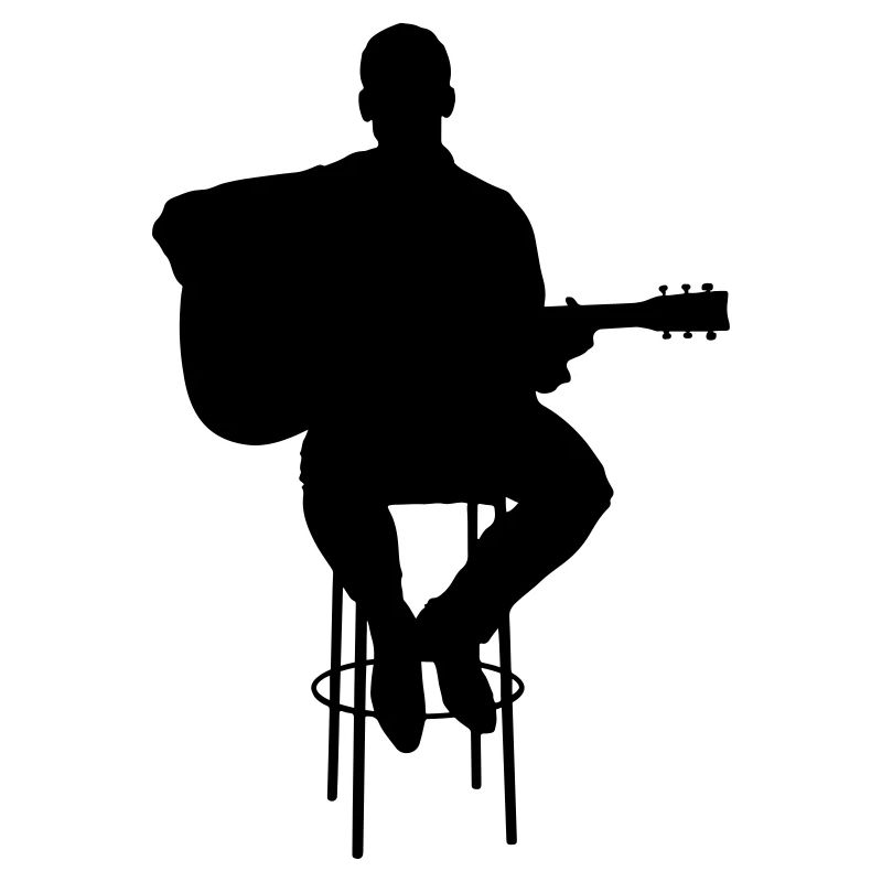 Guitariste assis