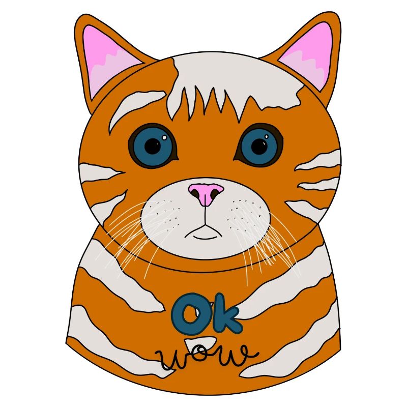 Erstaunte Katze Ok Wow