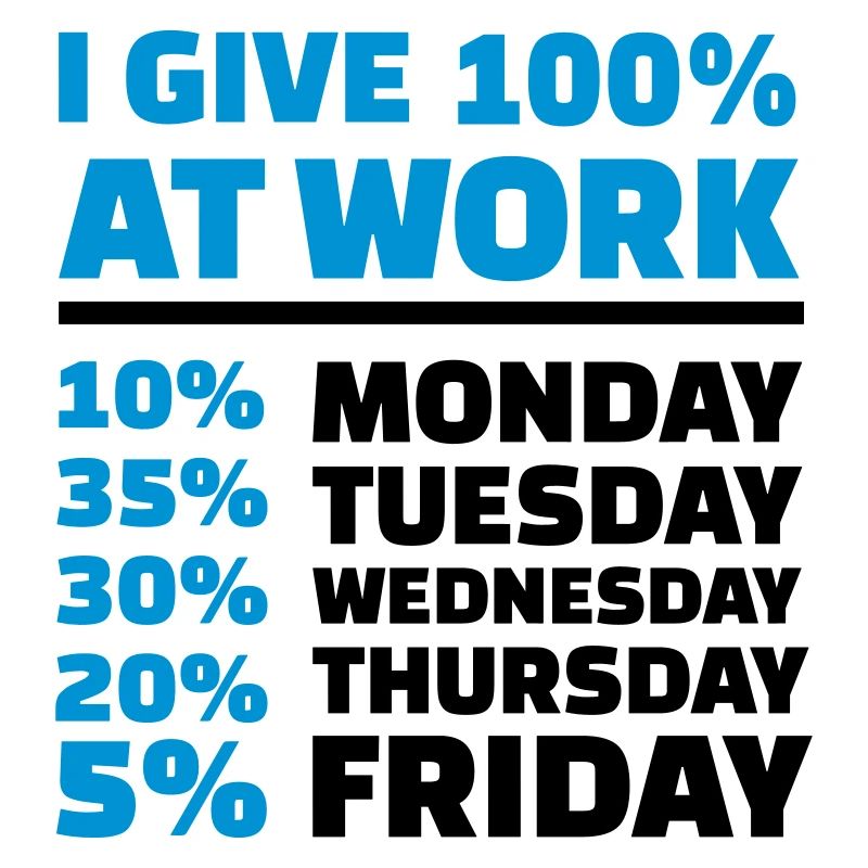 I give 100% at work