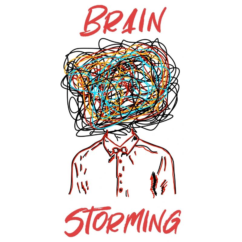Brainstorming Drawn Graphics Tee