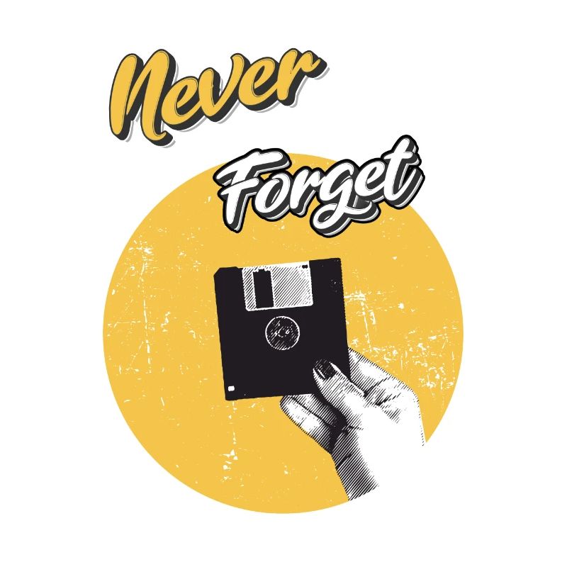 Never Forget Media Cassettes, VHS, and Floppy disk