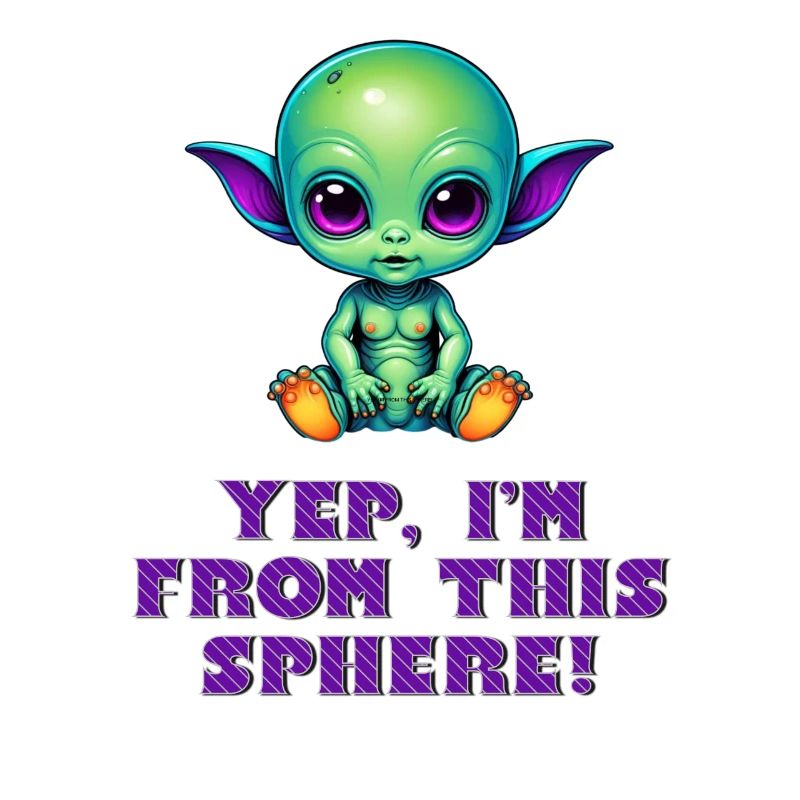 OUI, JE SUIS DE CETTE SPHÈRE ! Mignon bébé extraterrestre