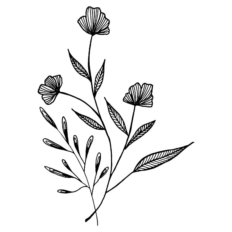 Fleurs et branches