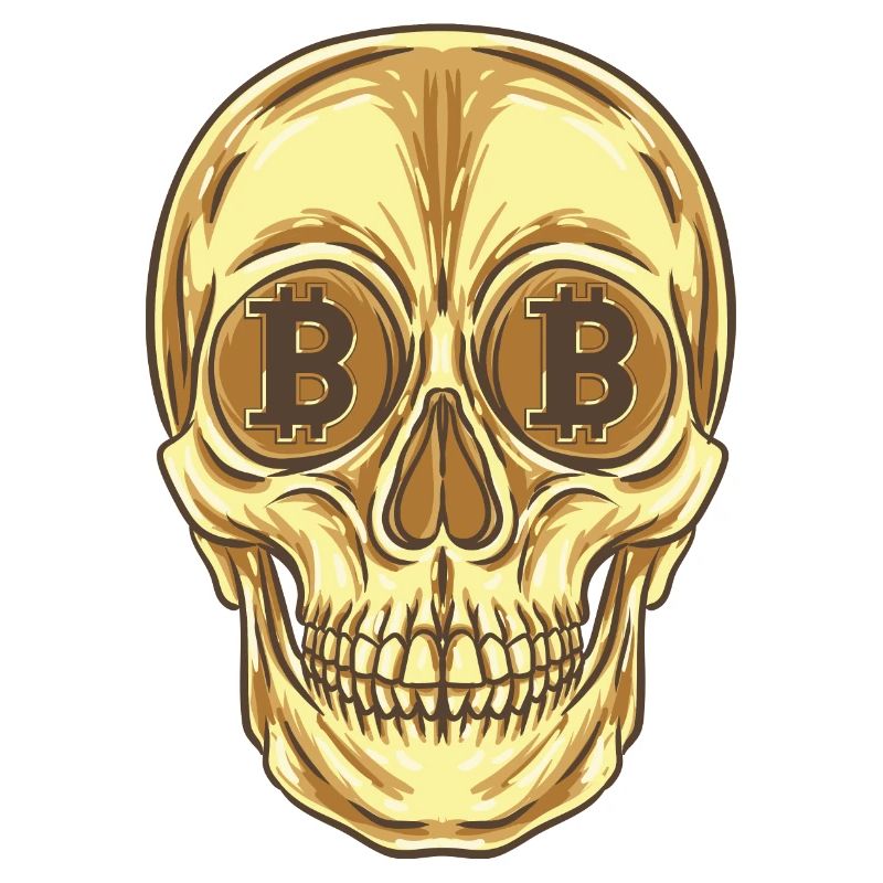 Bitcoin Skull BTC Cryptocurrency