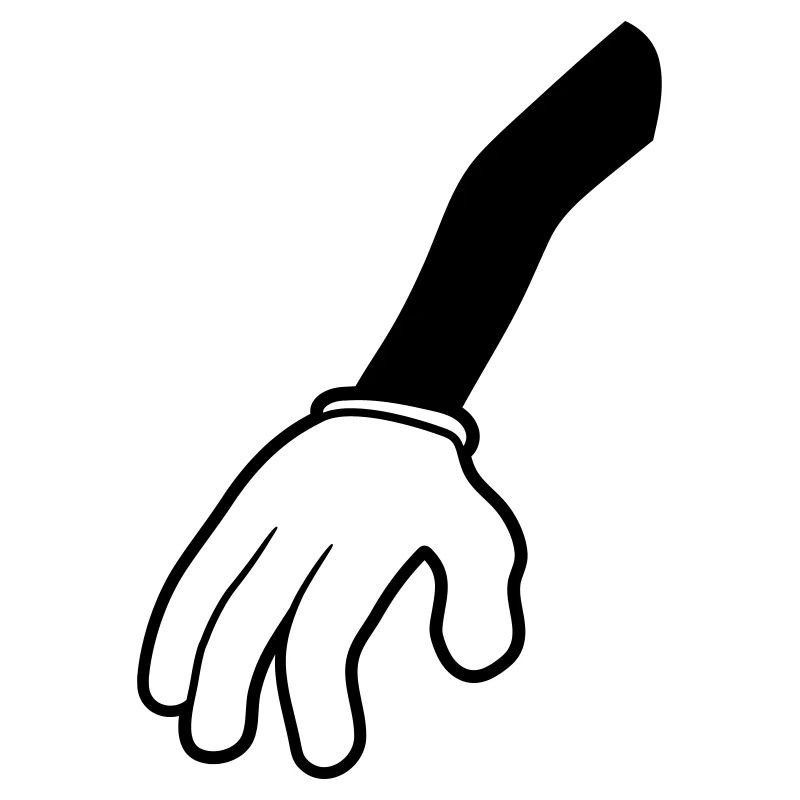 hand einzelner arm handschuh clipart ohne koerper