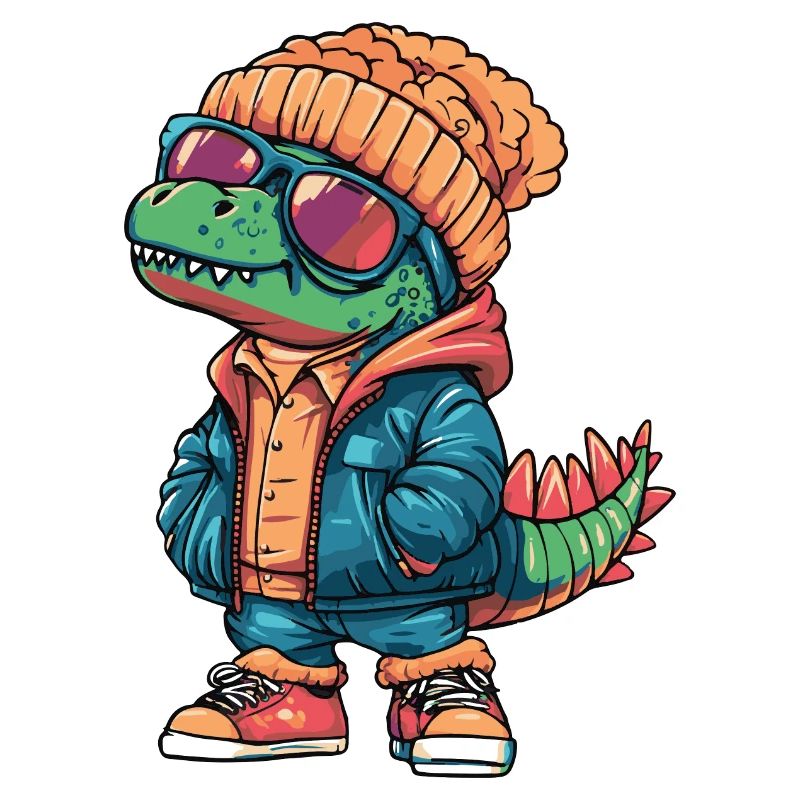 Dinosaurier stegosaurus Winter Comic