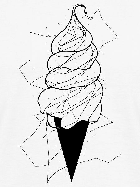 Eiscreme Line Art