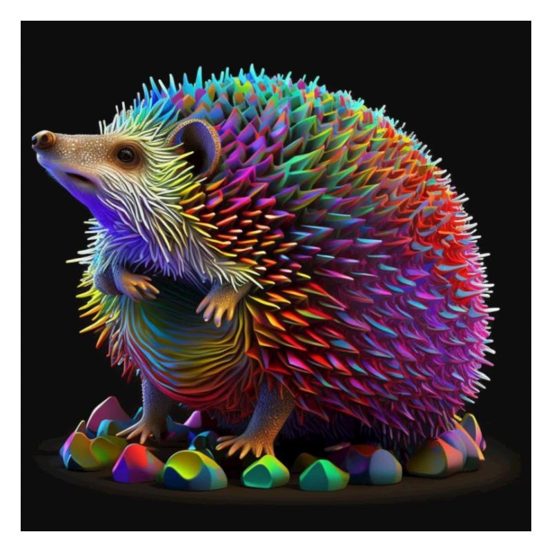 Farbiger Igel, einzigartiges Design