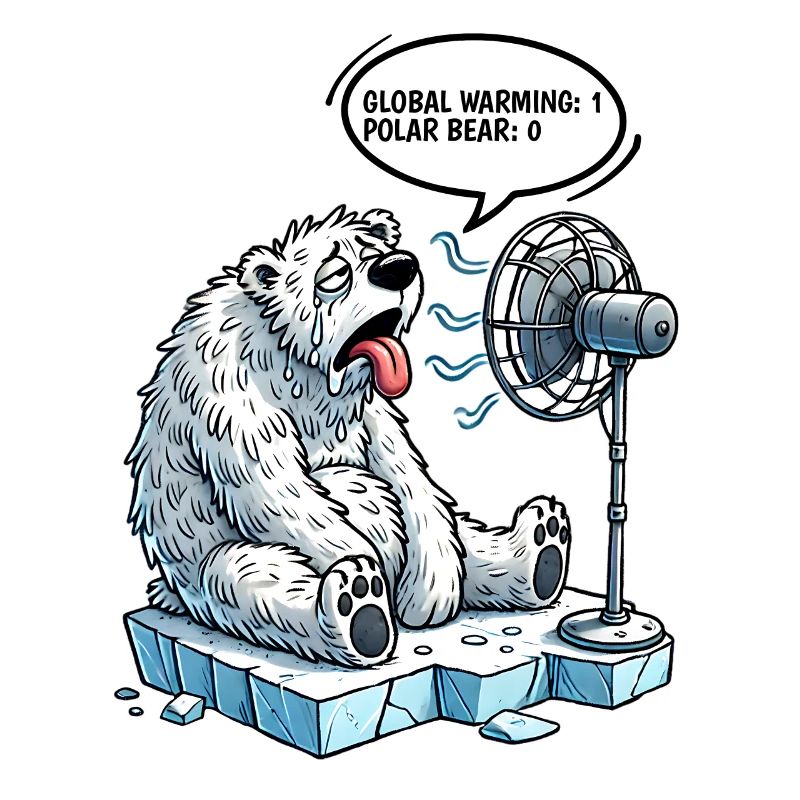 Global Warming Polar Bear Funny Climate Design
