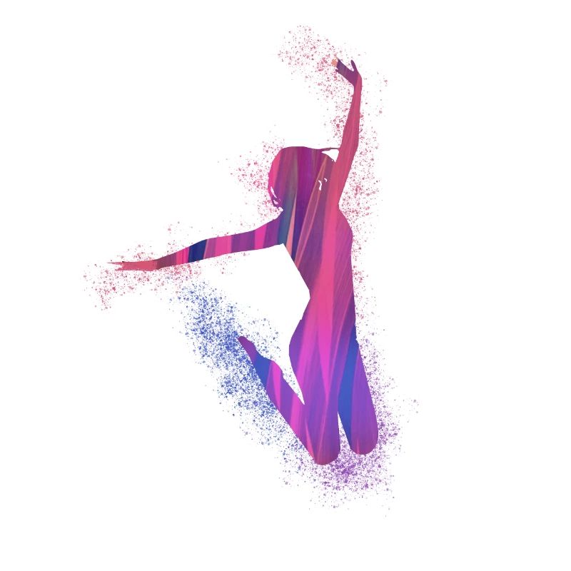 sauter, danse, danseur, graffiti, rose, rose