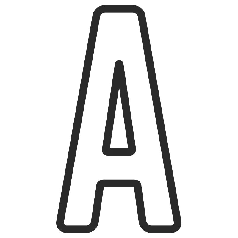 Typodesign de la lettre A