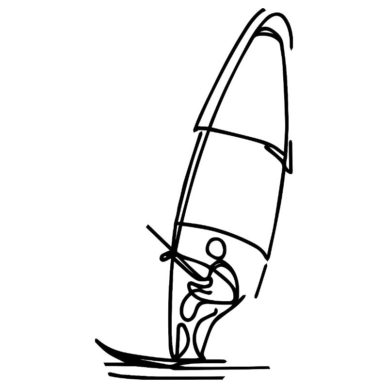 Windsurfer Drawing
