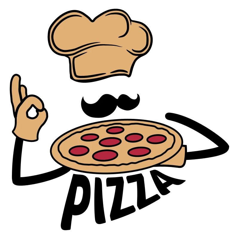 text koch bäcker schnurrbart mustache logo cool lo