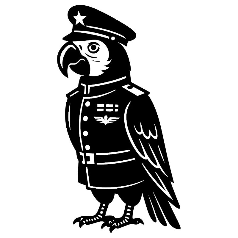Perroquet en tant que général – Commandant des animaux