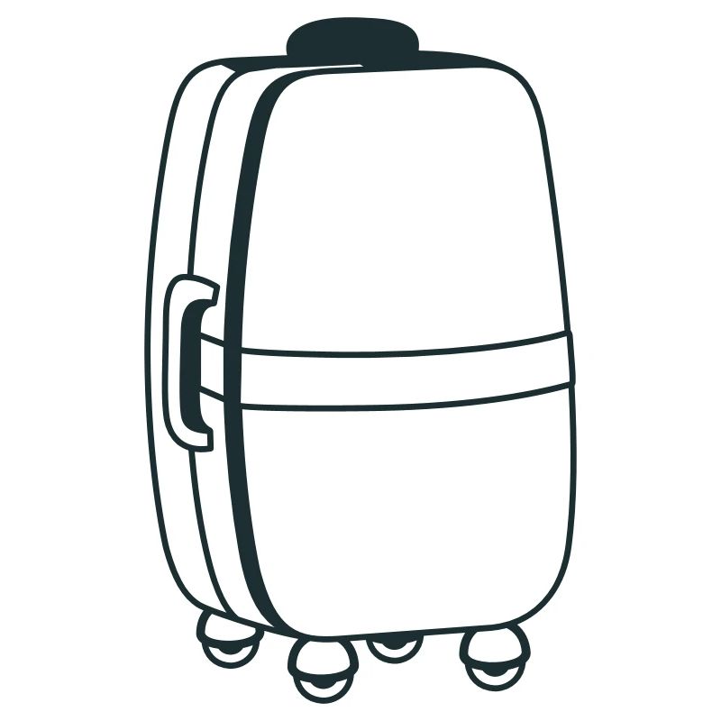 Big roller suitcase