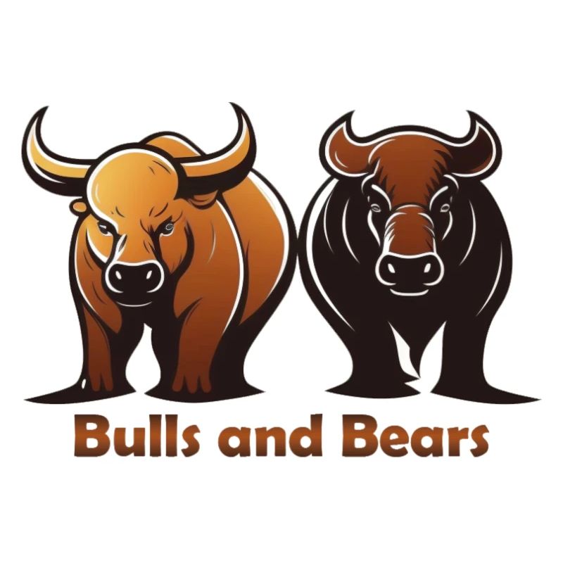 a cute logo between bulls and bears
