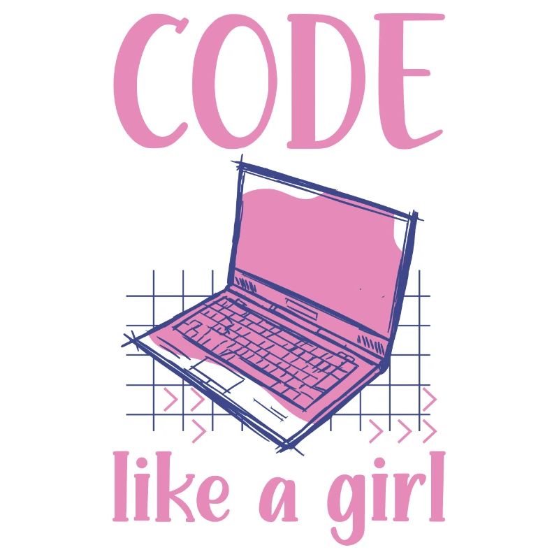 Code Like A Girl Programming Coder Computer Geek D