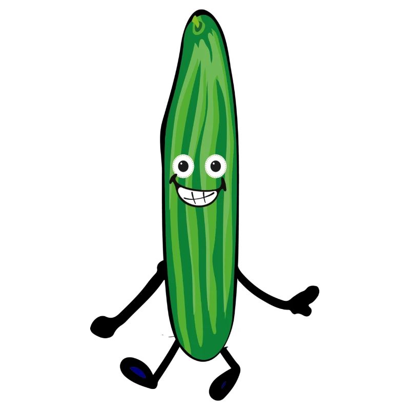 Happy Cucumber,Cucumber, Comic,Cheerful, Cucumber