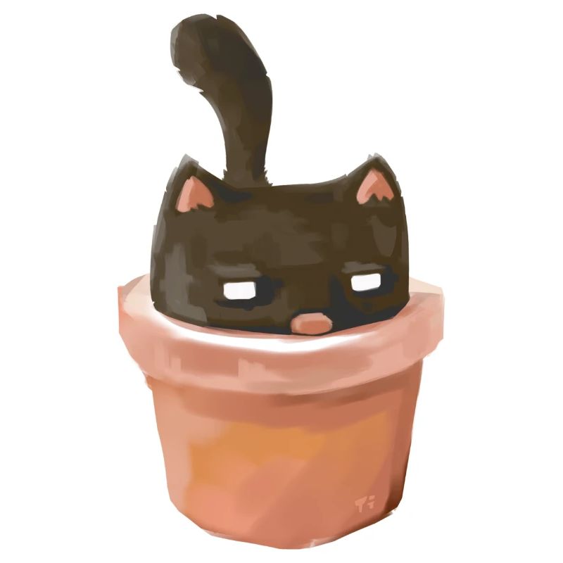 Töpfchen Katze