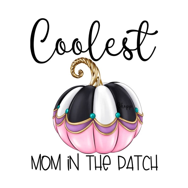 La Maman La Plus Cool Dans Le Patch Patchs De Citrouille Drôle