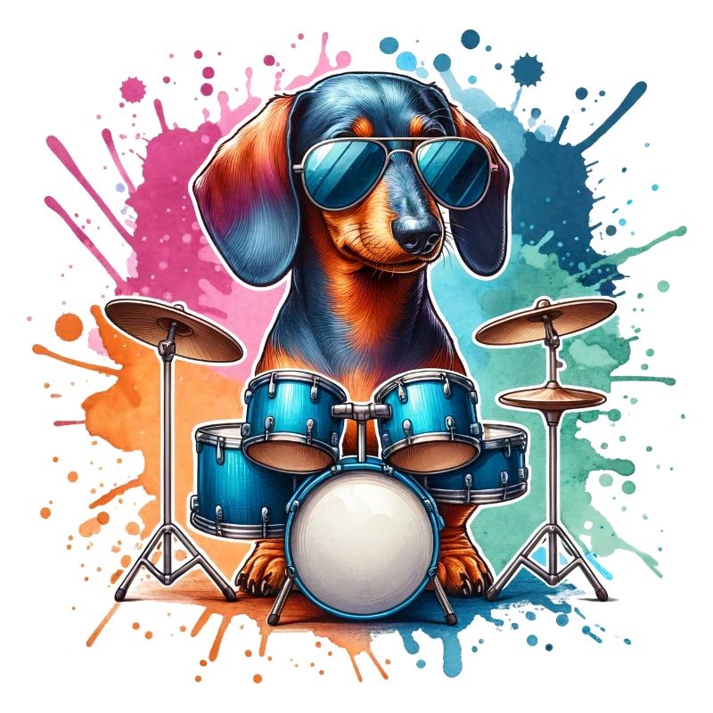 Conception de batteur de teckel pour les amoureux des chiens