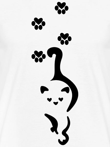 Cat with paw prints